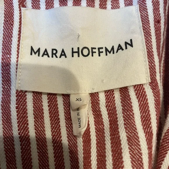 Mara Hoffman Red Stripe Linen Blazer XL Chic and Comfortable - Picture 10 of 16